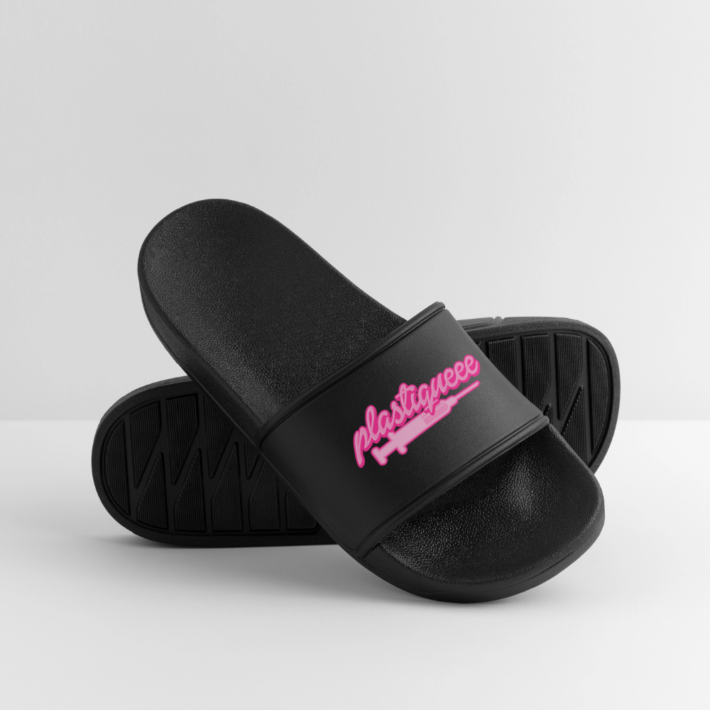 PLASTIQUEEE CERTIFIED REHAB BITCH - BIGGER FOOT SLIDES 💖🔥 - black