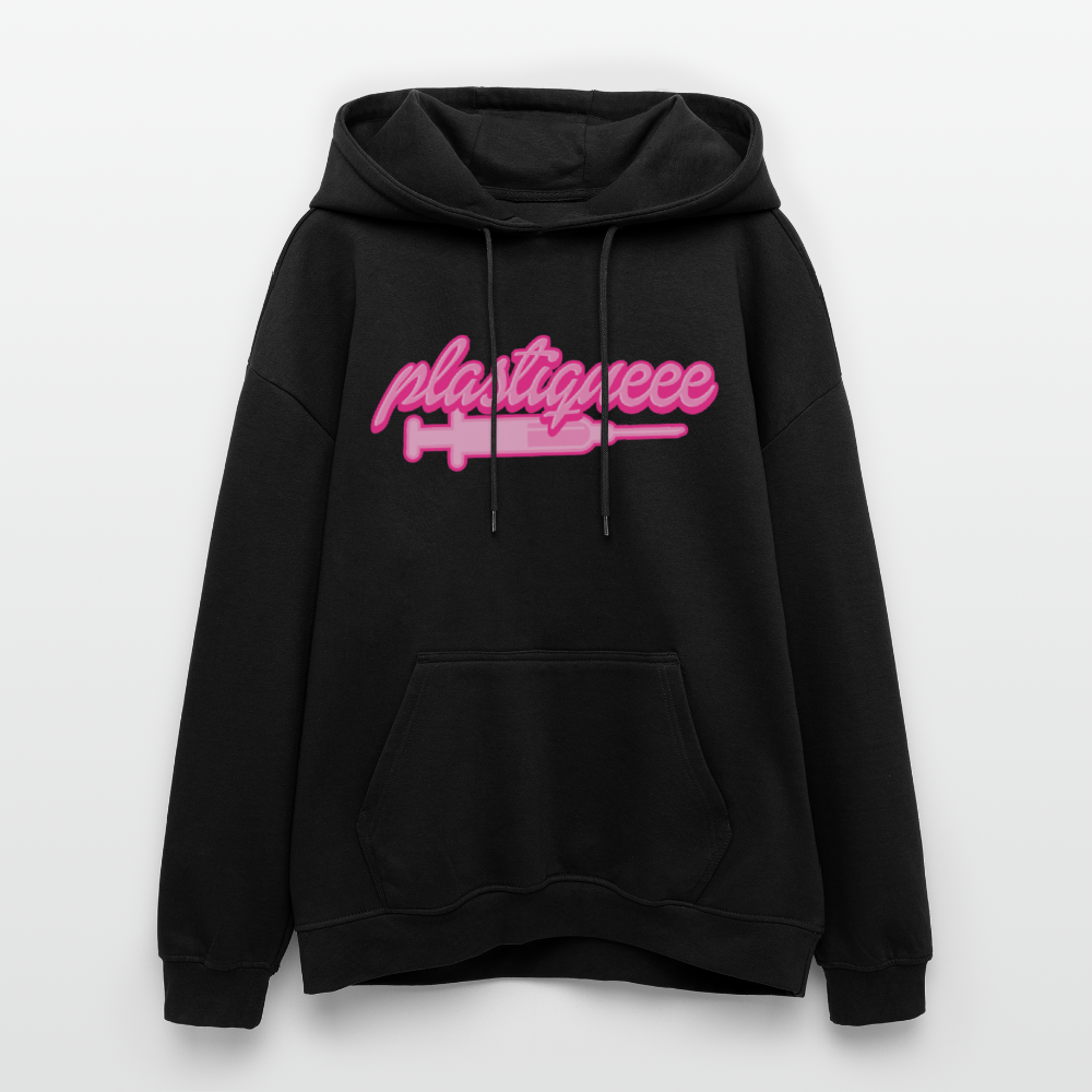 PLASTIQUEEE OVERSIZED UNISEX HOODIE - black
