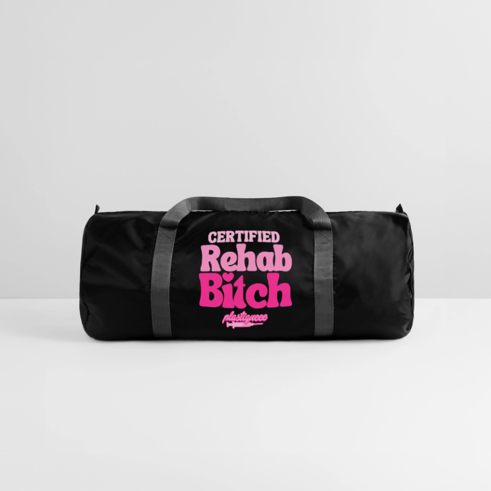 PLASTIQUEEE CERTIFIED REHAB BITCH - CHECK-IN BAG 💖🔥 - black