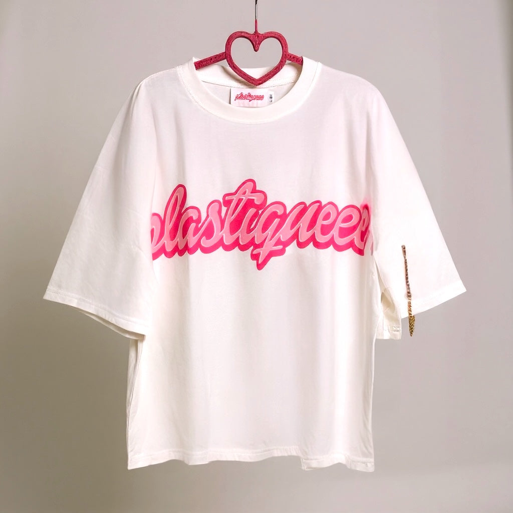💖 PLASTIQUEEE 💖 Heavy Cropped Oversized Tee