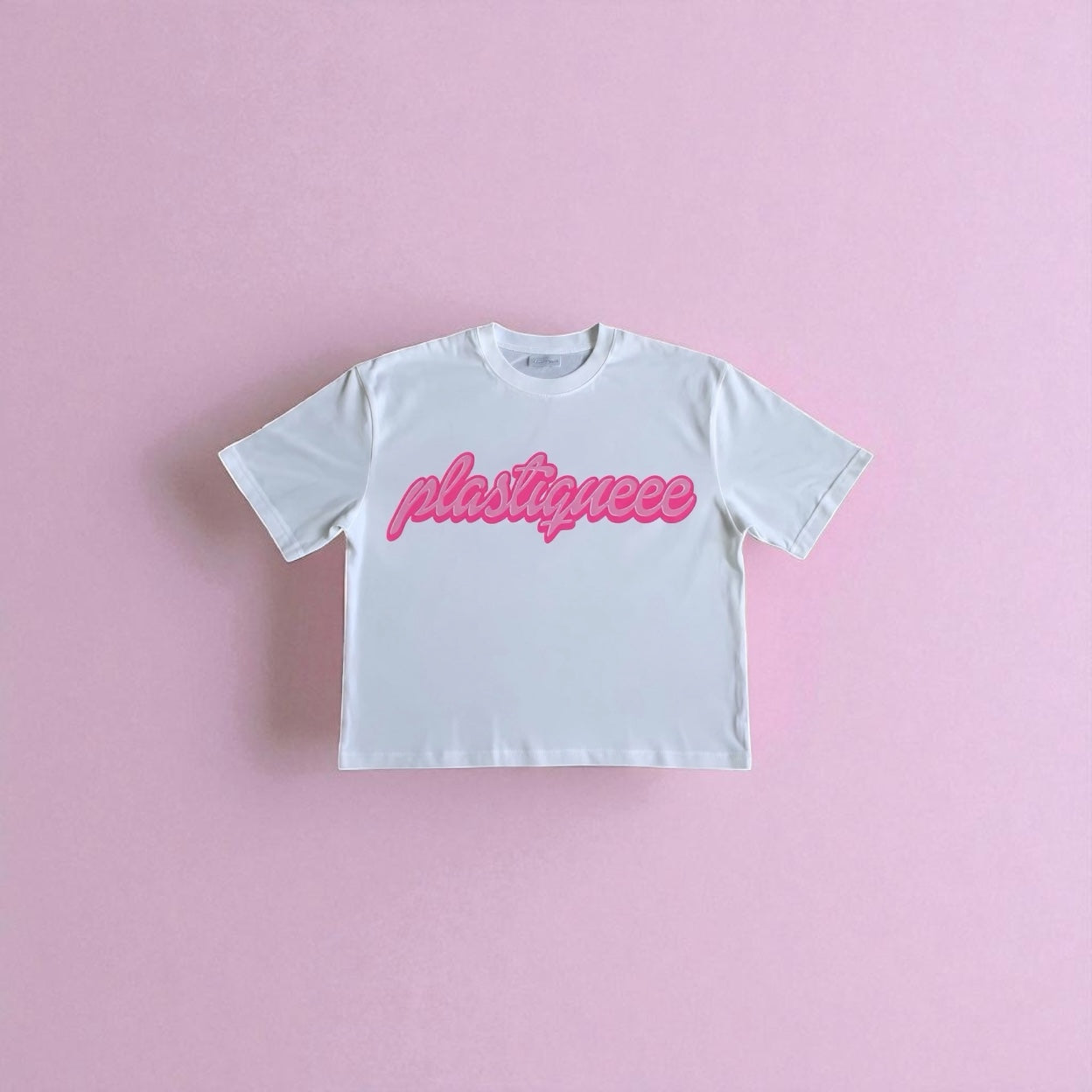 💖 PLASTIQUEEE 💖 Heavy Cropped Oversized Tee